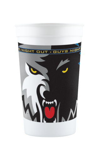 22 oz. White Stadium Cups (Large Quantities)