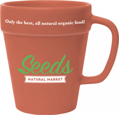 14 oz. Terra Cotta Flower Pot Mug