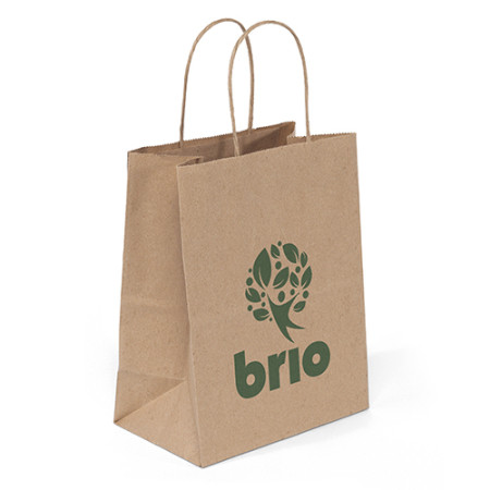 Eco Kraft Shopping Bags (7.75" x 9.75" x 4.75")