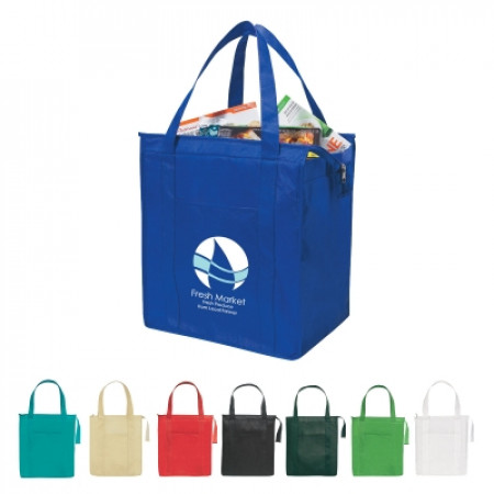 Non-Woven Insulated Shopper Tote (13" x 15" x 9")