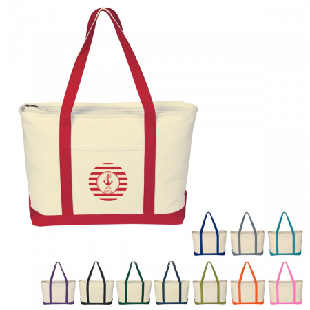 Large Starboard Canvas Boat Tote (24" x 14" x 7")