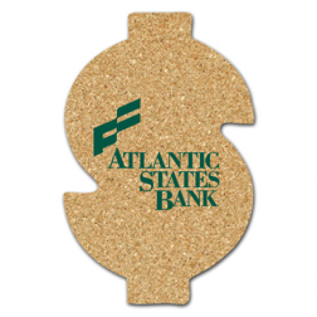 Cork Dollar Sign Coasters (Large)