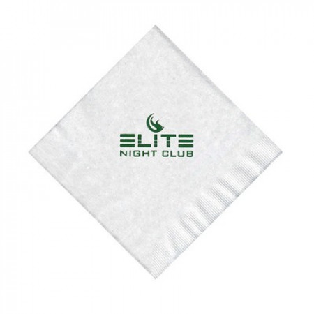 Foil Stamped White 1-Ply Beverage Napkins