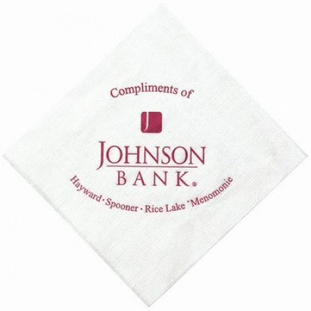 White Linen Embossed Beverage Napkins