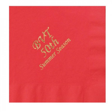 Foil Stamped Colored Dinner Napkins