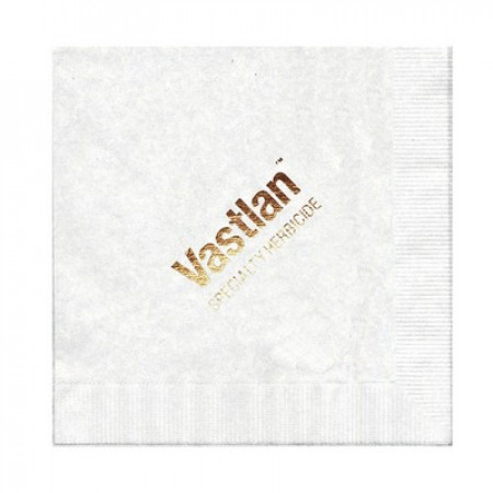 Foil Stamped White 1-Ply Luncheon Napkins