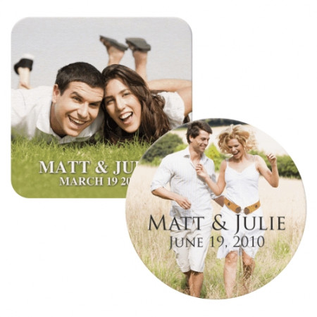 Full Color Wedding Coasters (80 pt.)