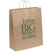 Eco Kraft Shopping Bags (16" x 19.25" x 6")