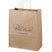 Eco Kraft Shopping Bags (13" x 15.75" x 6")