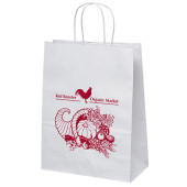 White Kraft Shopping Bags (10" x 13" x 5")