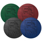 3.875" Debossed Bonded Leather Coasters (Colors)