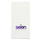 Foil Stamped White 3-Ply 1/8 Fold Dinner Napkins