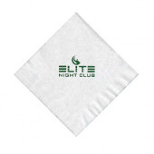 Foil Stamped White 1-Ply Beverage Napkins