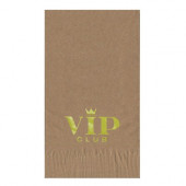 Foil Stamped Kraft 2-Ply 1/8 Fold Dinner Napkins