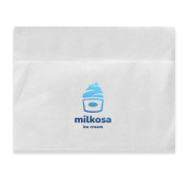 Foil Stamped Bleached 1-Ply 3/4 Fold Napkins