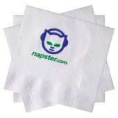 White Beverage Napkins (Recycled 1-Ply - Large Quantities)