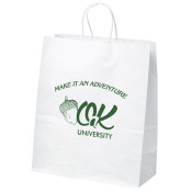 White Kraft Shopping Bags (13" x 15.75" x 6")