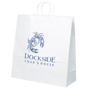 White Kraft Shopping Bags (18" x 18.75" x 7")