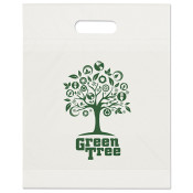 Eco White Die Cut Handle Bags (12" x 15" x 3")