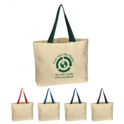 Natural Cotton Canvas Tote (16" x 12.5" x 3")