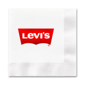 Foil Stamped White 1-Ply Beverage Napkins