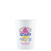 12 oz. White Stadium Cups (Large Quantities)