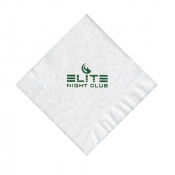 Foil Stamped White 1-Ply Beverage Napkins