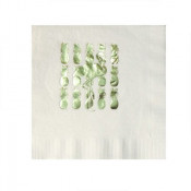 Foil Stamped White 3-Ply Luncheon Napkins