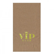 Foil Stamped Kraft 2-Ply 1/8 Fold Dinner Napkins