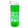 Transparent Green Bottle w/ White Tethered Lid