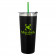 Black w/ Lime Green Straw