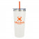 White w/ Orange Straw