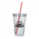 Clear with Red Straw