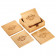 Bamboo Coaster Set with Caddy