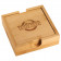 Bamboo Coaster Set with Caddy